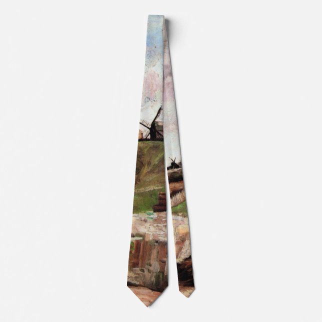 Hill of Montmartre with Quarry by Vincent van Gogh Tie (Front)
