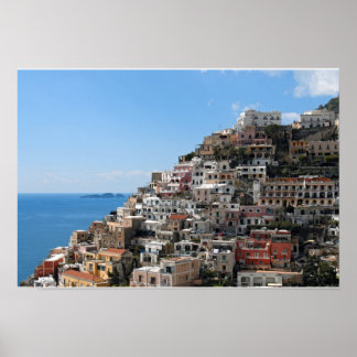 Hill-side Town of Positano on Amalfi Coast, Italy Poster