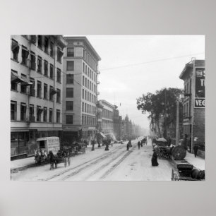 Hill Street, Los Angeles, c1903 Vintage Poster