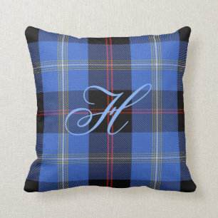 Hill Tartan Monogram Pillow