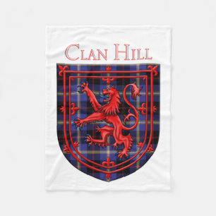 Hill Tartan Scottish Plaid Lion Rampant Fleece Blanket