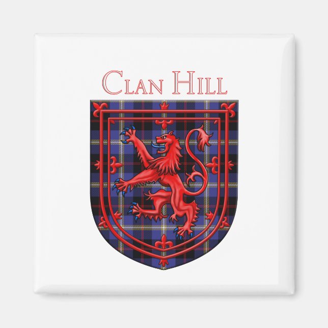 Hill Tartan Scottish Plaid Lion Rampant Magnet (Front)
