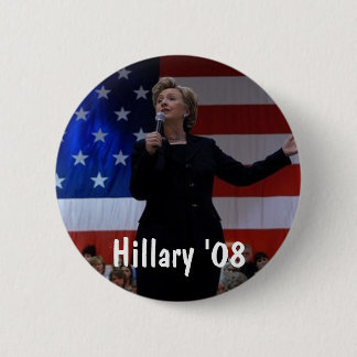 Hillary 08 6 cm round badge
