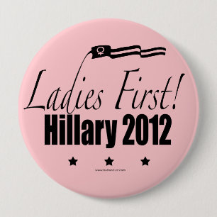 Hillary 2012 10 cm round badge