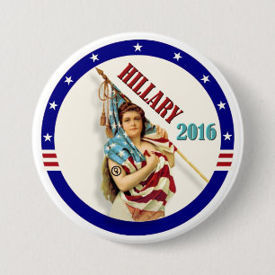 Hillary 2016 7.5 cm round badge