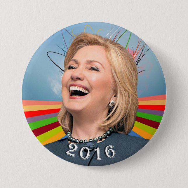 Hillary 2016 7.5 cm round badge (Front)