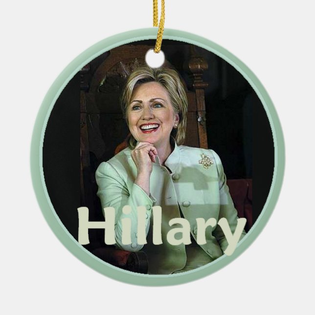Hillary 2016 ceramic ornament (Front)