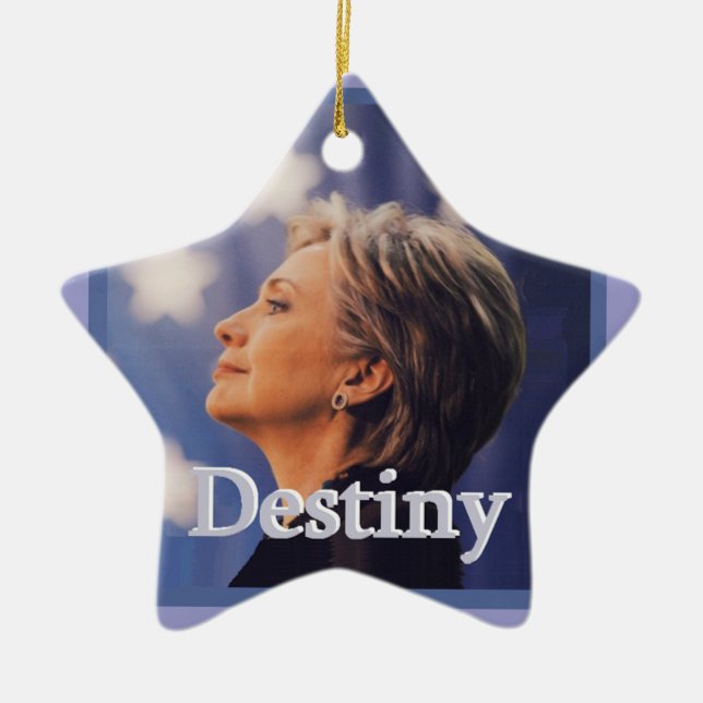 Hillary 2016 ceramic tree decoration (Front)