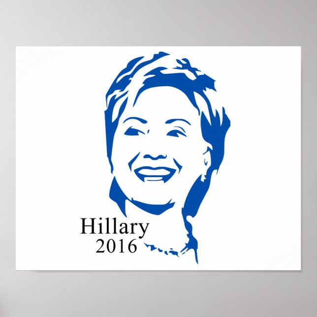 Hillary 2016 Vote Hillary Clinton for President Poster (Front)