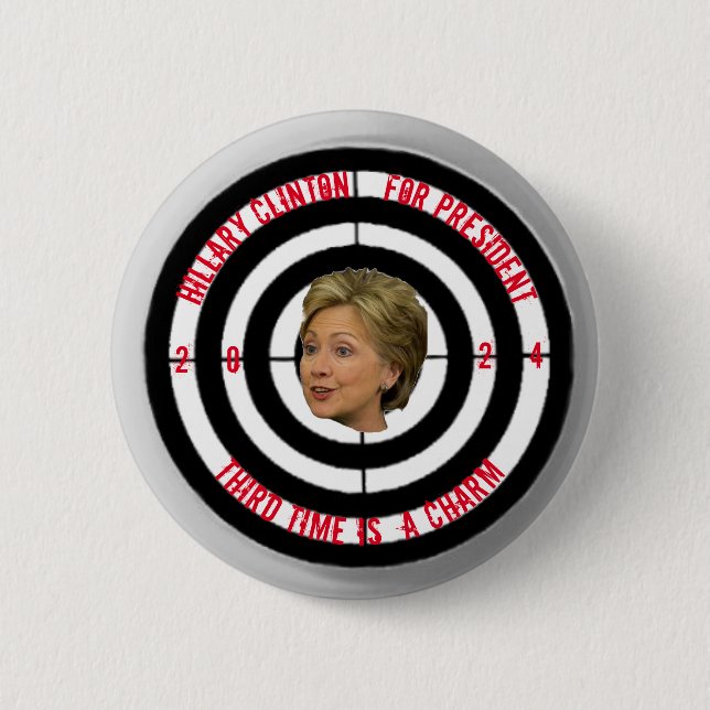Hillary 2024 6 cm round badge (Front)