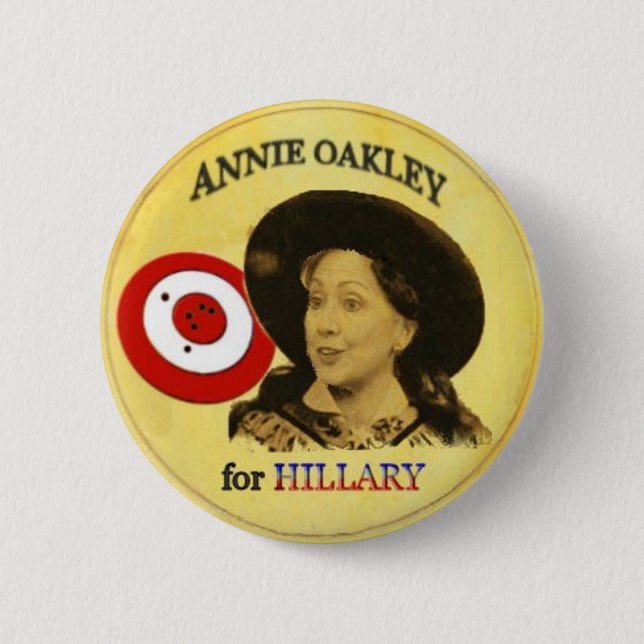Hillary Annie Oakley  Button (Front)