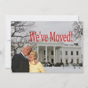Hillary & Bill New Address Christmas card