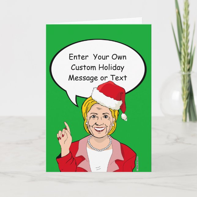 Hillary Christmas Card - Customise Your Message -. (Front)