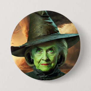 Hillary Cinton Wicked Witch of The United States  7.5 Cm Round Badge