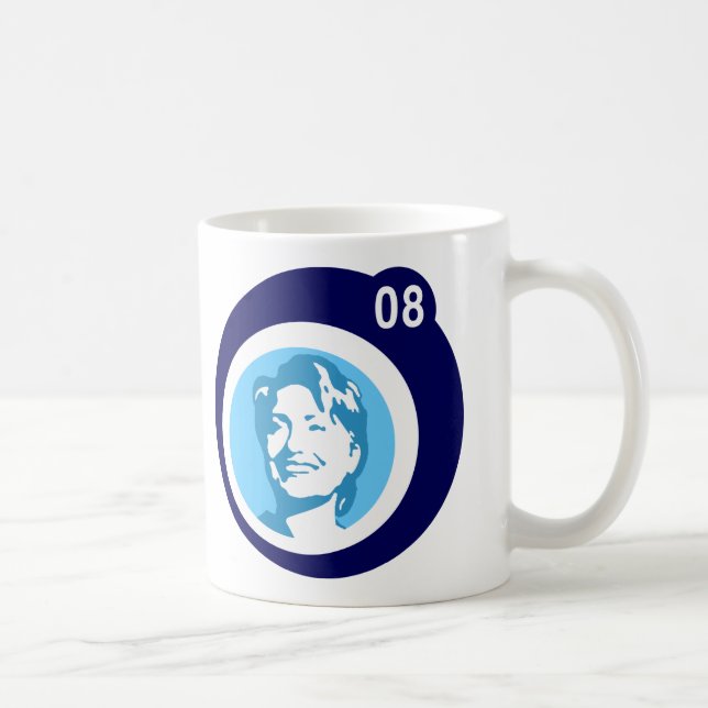 hillary clinton 08. blue bubbles. coffee mug (Right)