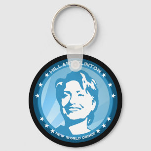hillary clinton 08. blue rays. key ring