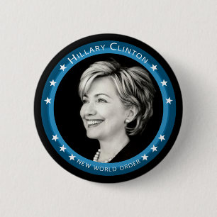 hillary clinton 08. picturesque. 6 cm round badge