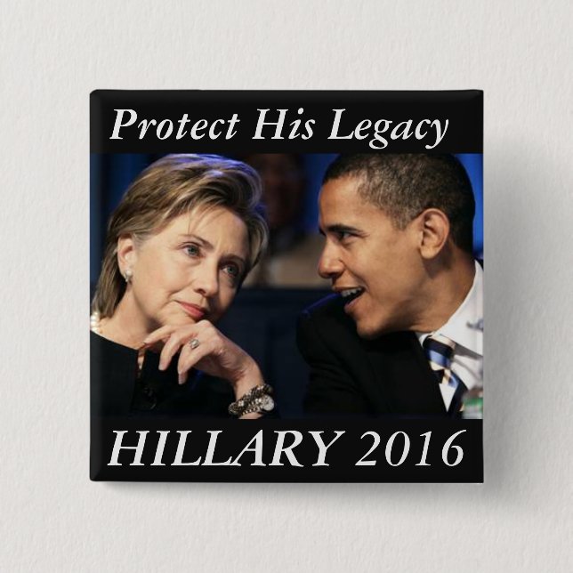 Hillary Clinton 2016 15 Cm Square Badge (Front)