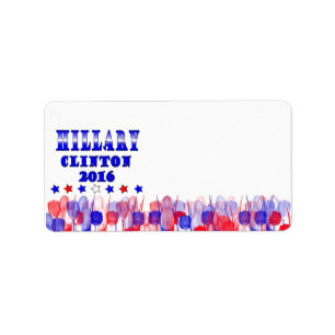 Hillary Clinton 2016 Address Label