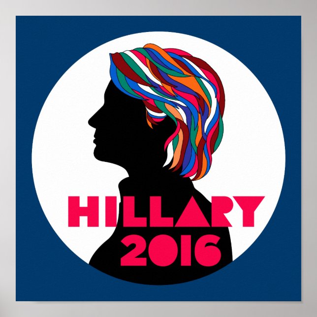 Hillary Clinton 2016 Campaign Retro Poster (Small) (Front)