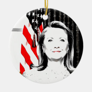 Hillary Clinton 2016 Ceramic Tree Decoration