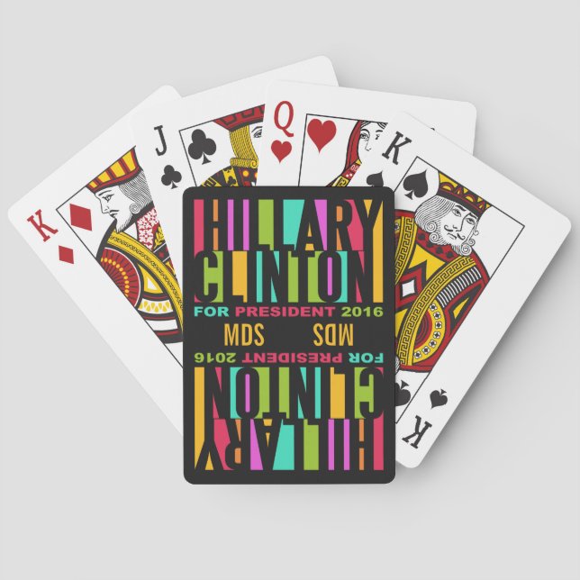 Hillary Clinton 2016 custom monogram card deck (Back)