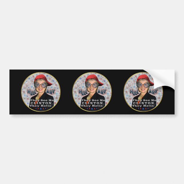 Hillary Clinton 2016 Funny President Election Bumper Sticker (Front)