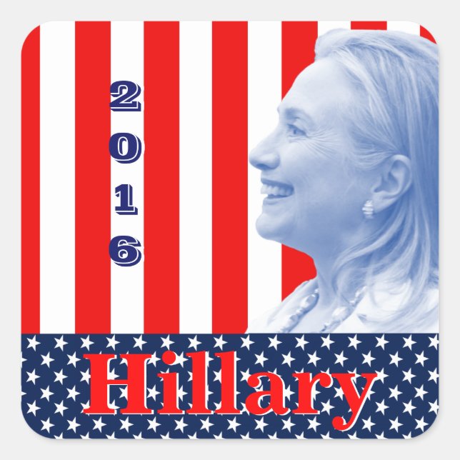 Hillary Clinton 2016 Square Sticker (Front)