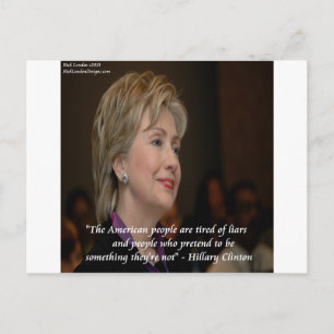 Hillary Clinton Americans Are Tired Quote Postcard