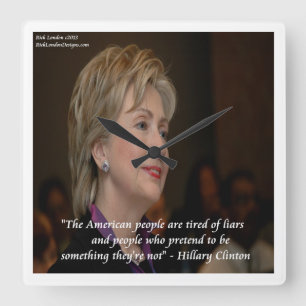 Hillary Clinton Angry Americans Quote Wall Clock