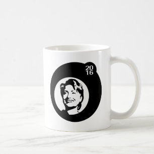 hillary clinton black bubble coffee mug