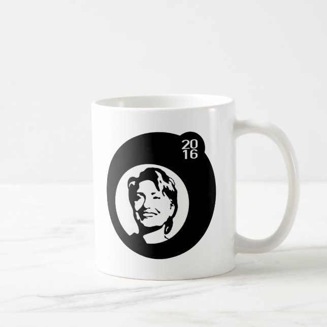 hillary clinton black bubble coffee mug (Right)