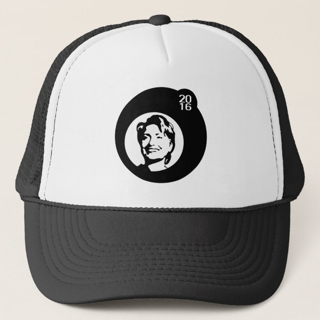 hillary clinton black bubble trucker hat (Front)