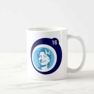 hillary clinton blue bubble coffee mug