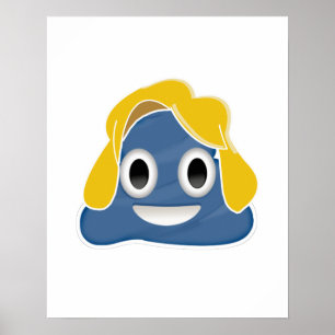 Hillary Clinton Blue Poo - -  Poster