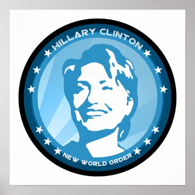 hillary clinton : blue rays : poster (Front)