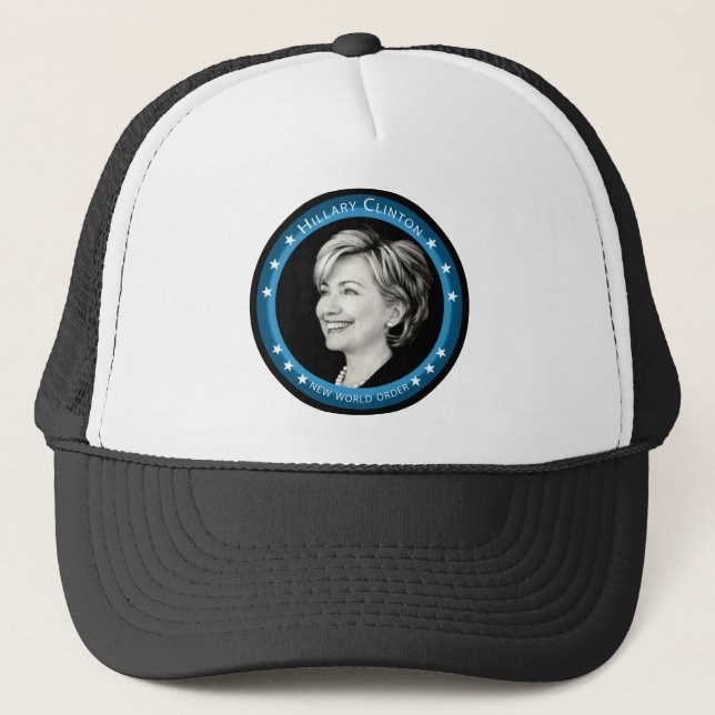 hillary clinton : blue rays : trucker hat (Front)