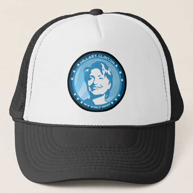 hillary clinton : blue rays : trucker hat (Front)