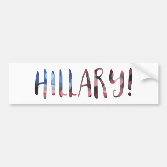 Hillary Clinton bokeh Bumper Sticker (Front)