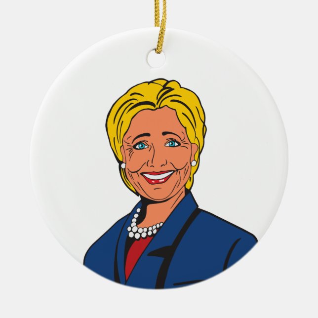 Hillary Clinton Christmas Tree Ornament (Front)
