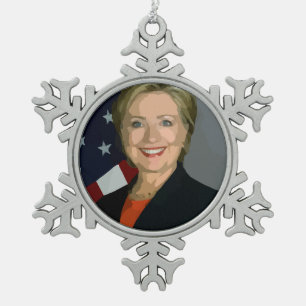 Hillary Clinton election 2016 Pewter Ornament