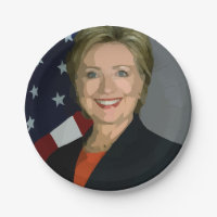 Hillary Clinton election 2016 Plates 7"