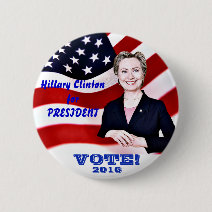 Hillary Clinton for President2016_ 6 Cm Round Badge