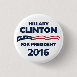 Hillary Clinton for president 2016 3 Cm Round Badge