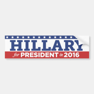 Hillary Clinton For President 2016 Bumper Sticker