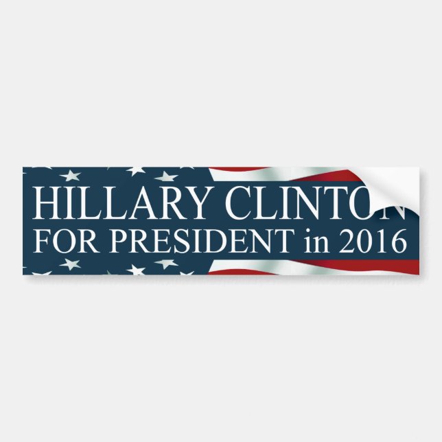 Hillary Clinton for President 2016 Bumper Sticker (Front)