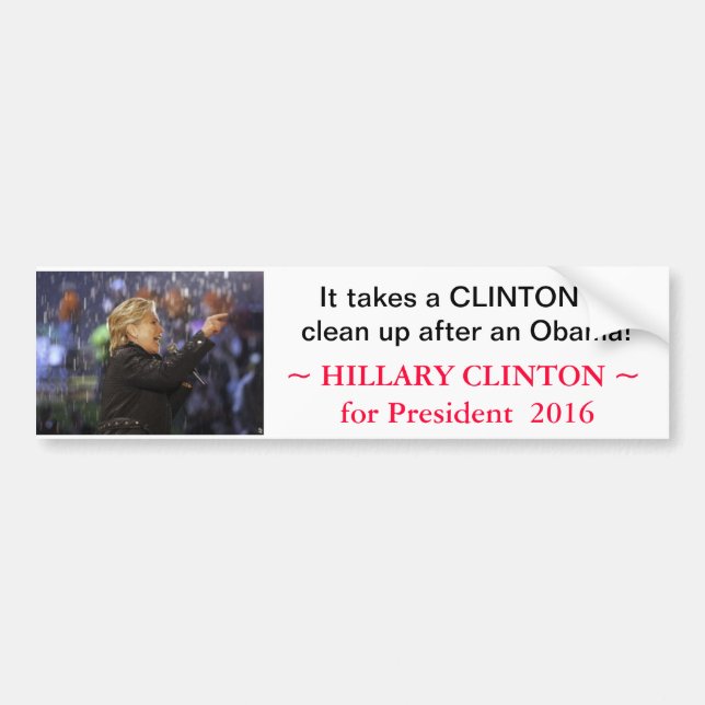 Hillary Clinton for President 2016 - bumpersticker Bumper Sticker (Front)