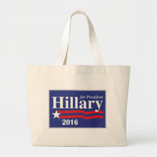 Hillary Clinton for President 2016 Large Tote Bag