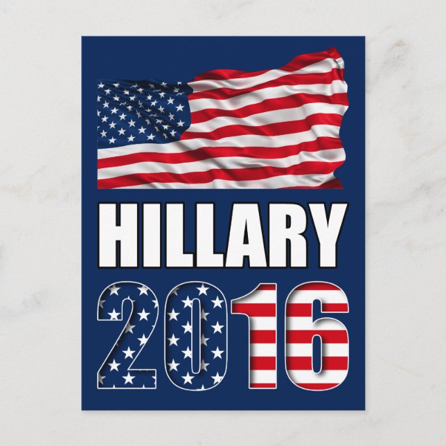 Hillary Clinton for president 2016 Postcard (Front)
