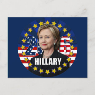 Hillary Clinton for president 2016 Postcard